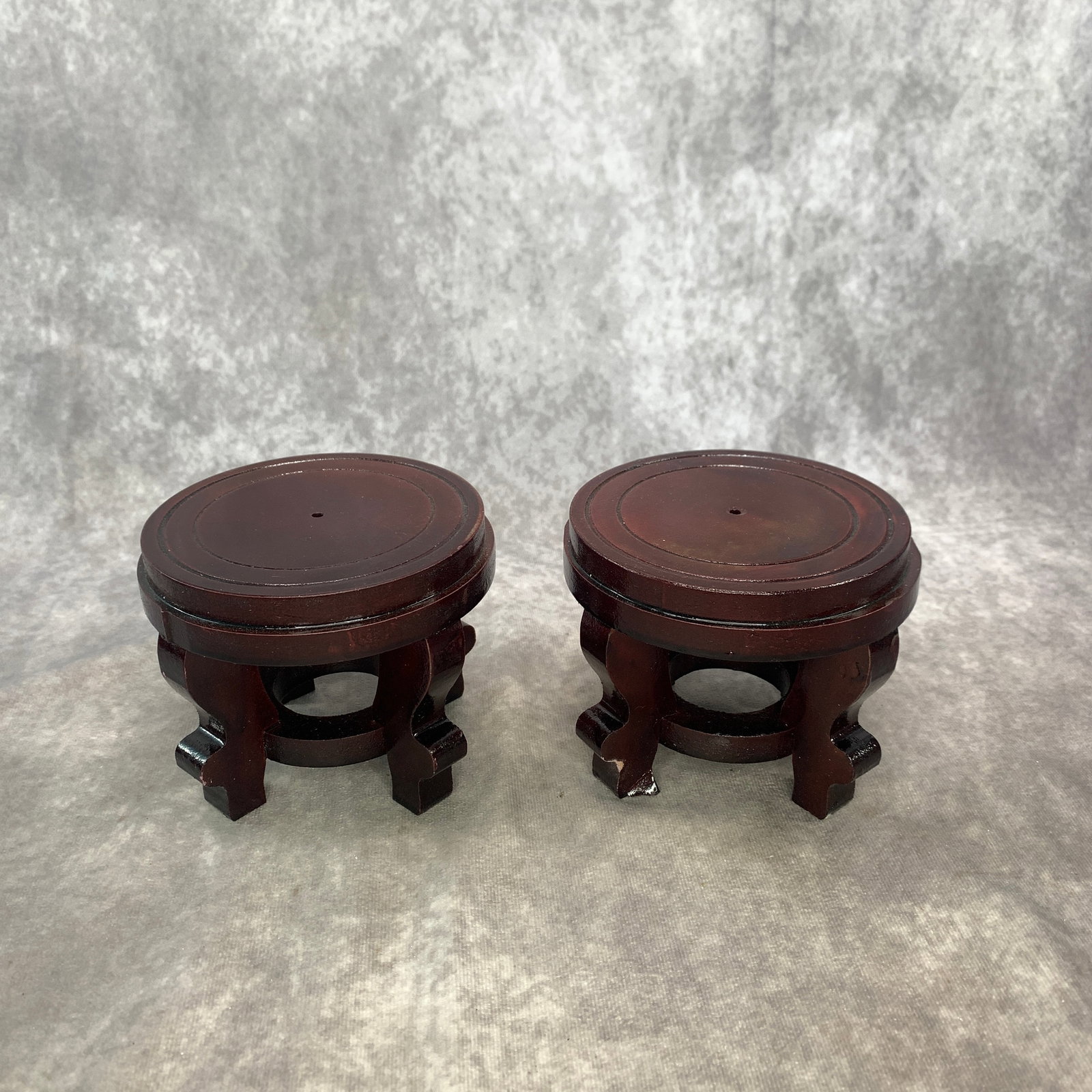 GROUP OF HARDWOOD MADE DISPLAY STAND (1 of 3)