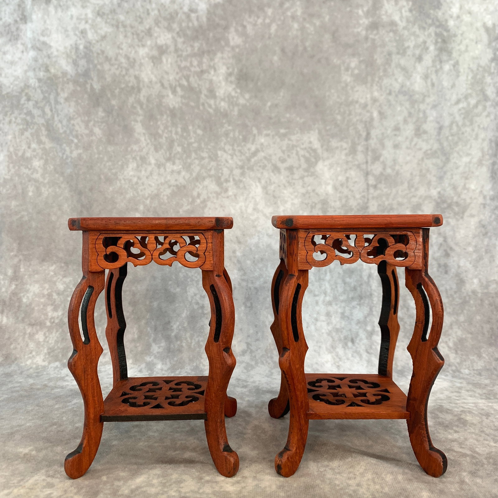 GROUP OF HARDWOOD MADE DISPLAY STAND: Modern; Long: 3.8 inch; Width: 3.9 inch; High: 6 inch; ;Wooden base for picture and display only.