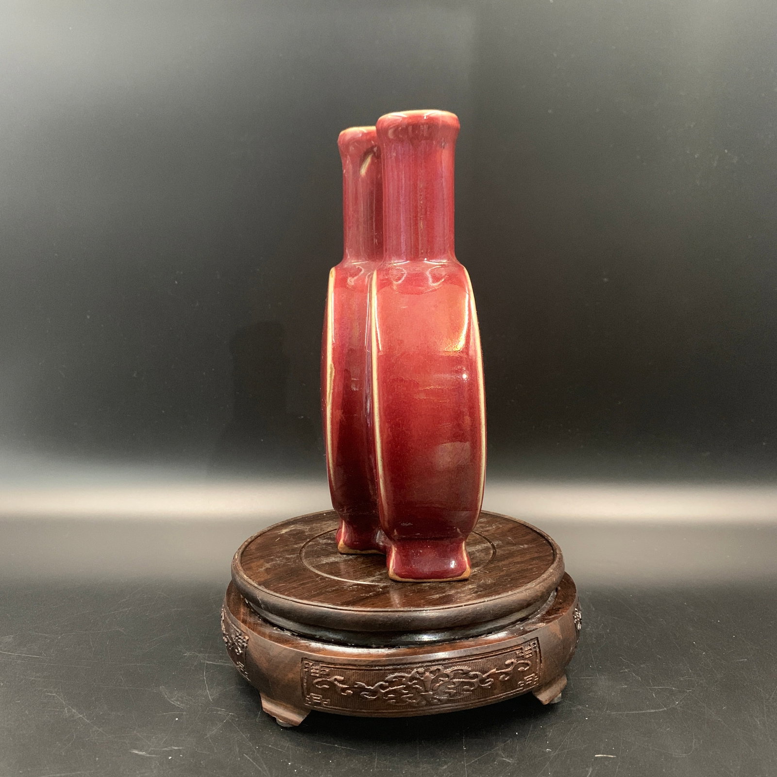 SACRIFICIAL RED DOUBLE-CONJOINED MOONFLASK (BAOYUEPING) - 2