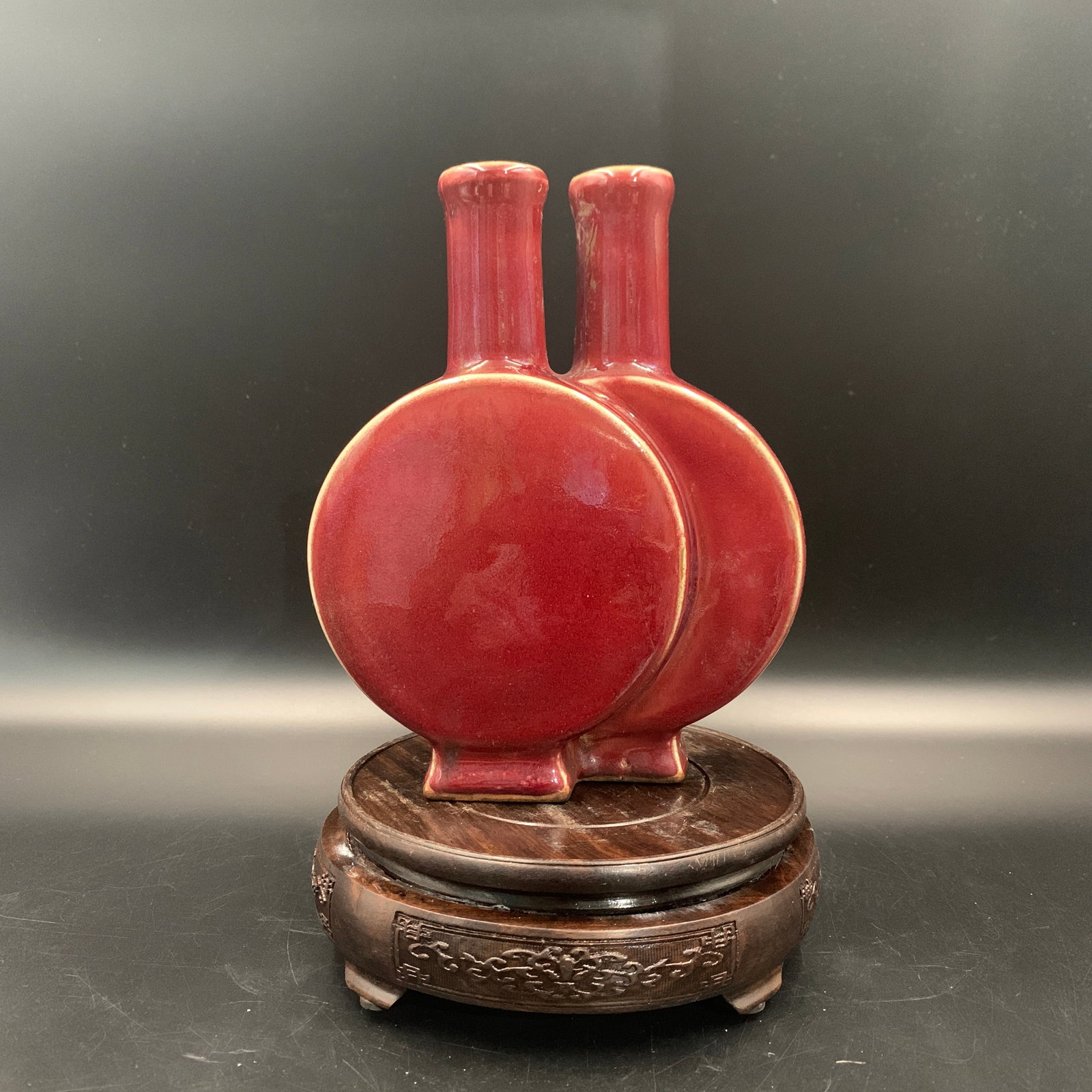 SACRIFICIAL RED DOUBLE-CONJOINED MOONFLASK (BAOYUEPING) - 3