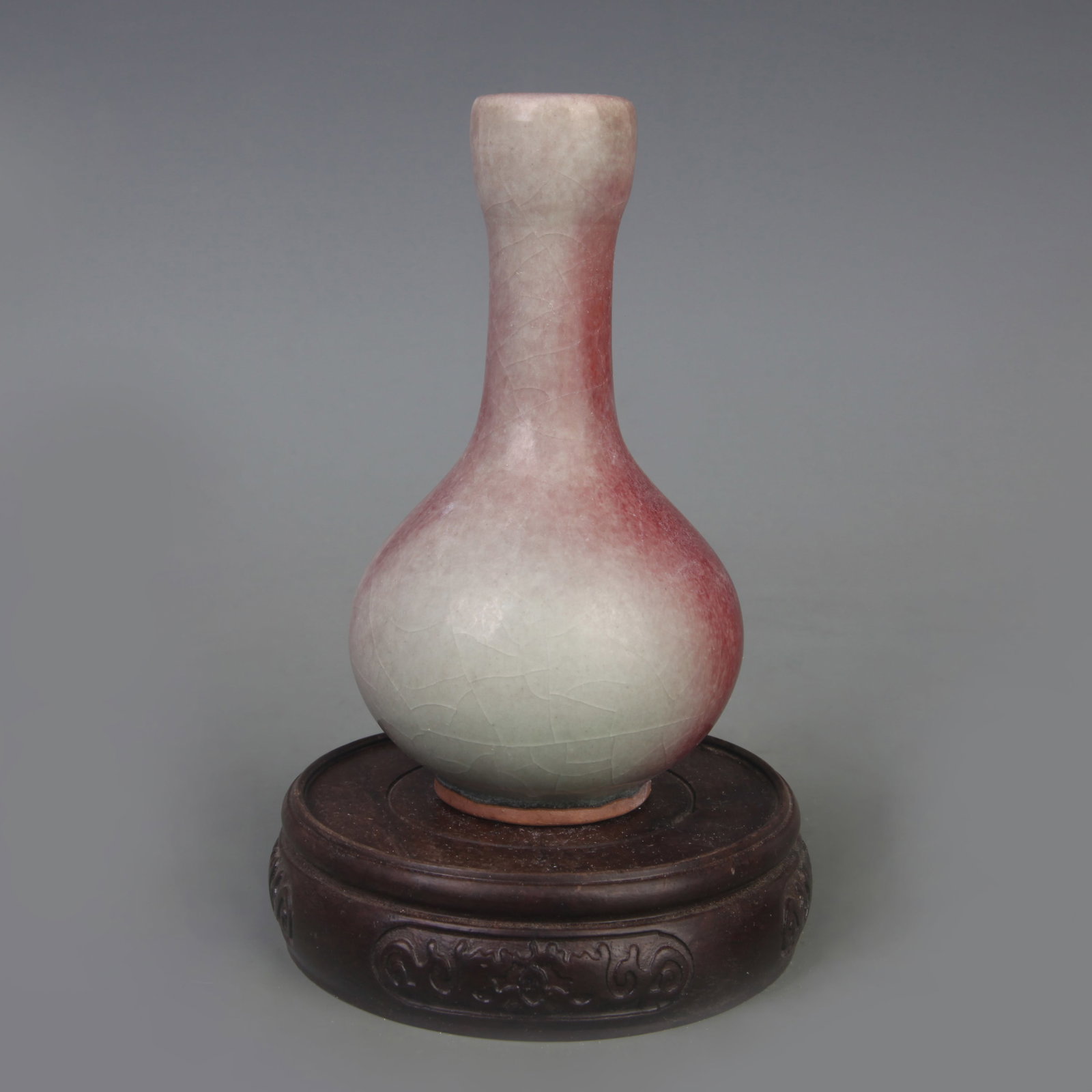 JUN WARE SMALL GLOBULAR VASE - 4
