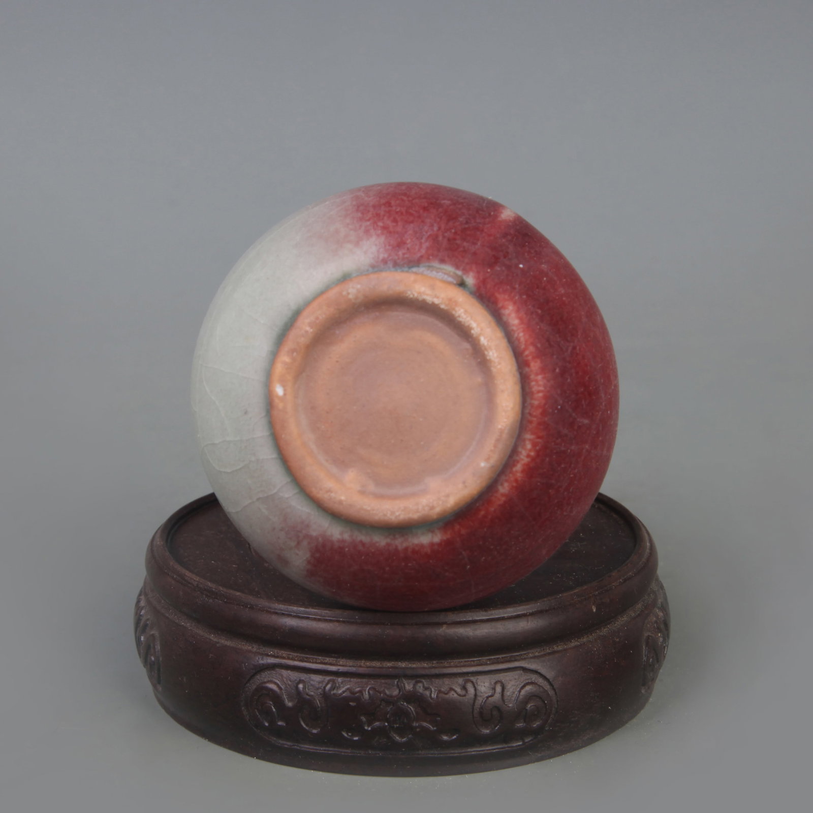 JUN WARE SMALL GLOBULAR VASE - 5