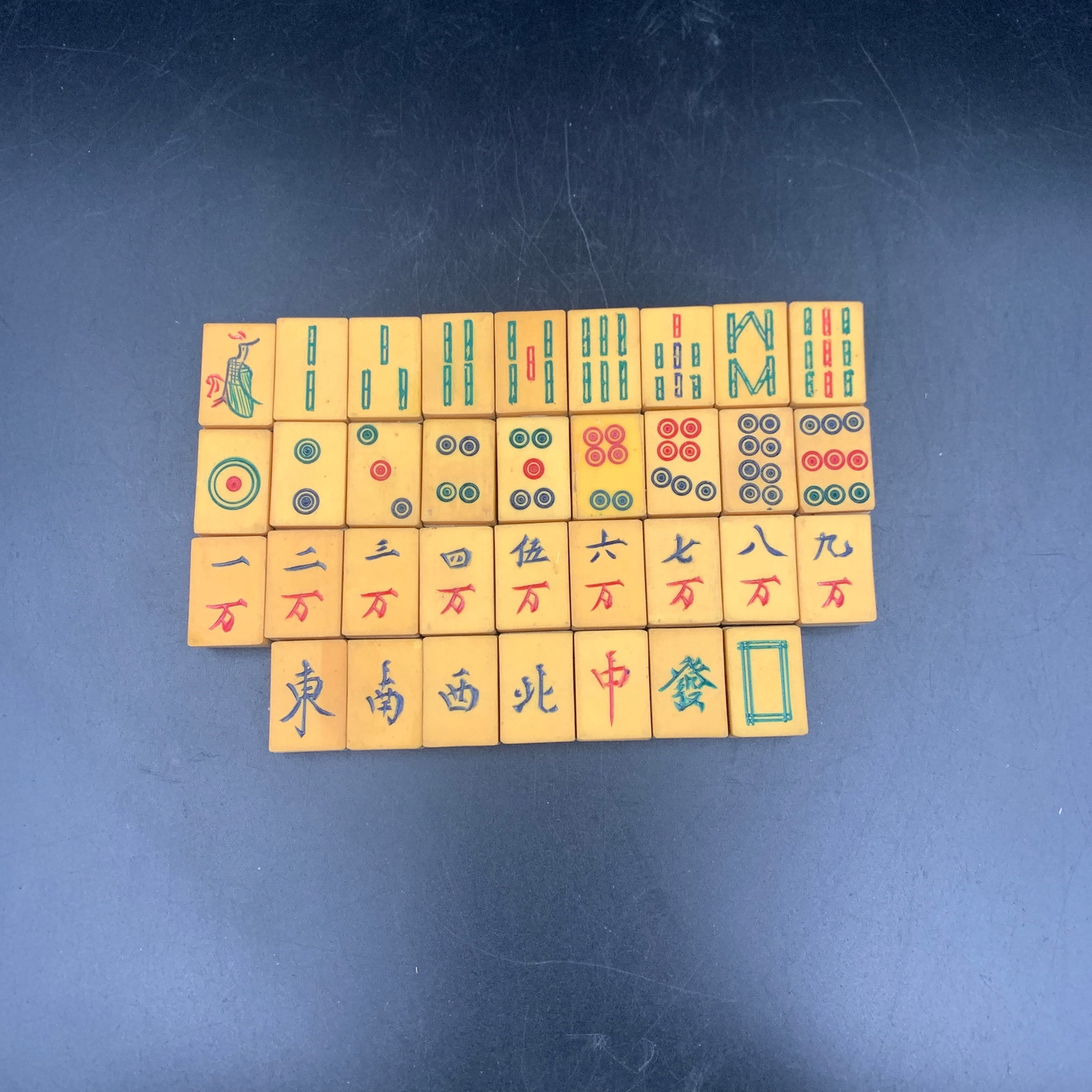 VINTAGE BONE AND BAMBOO MAHJONG (1 of 3)