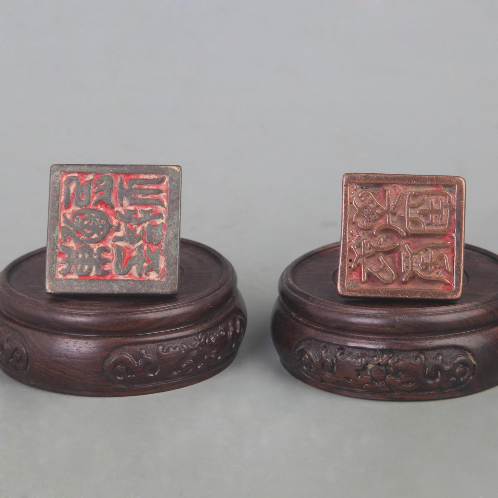 TWO ANTIQUE SQUARE SEALS - 5