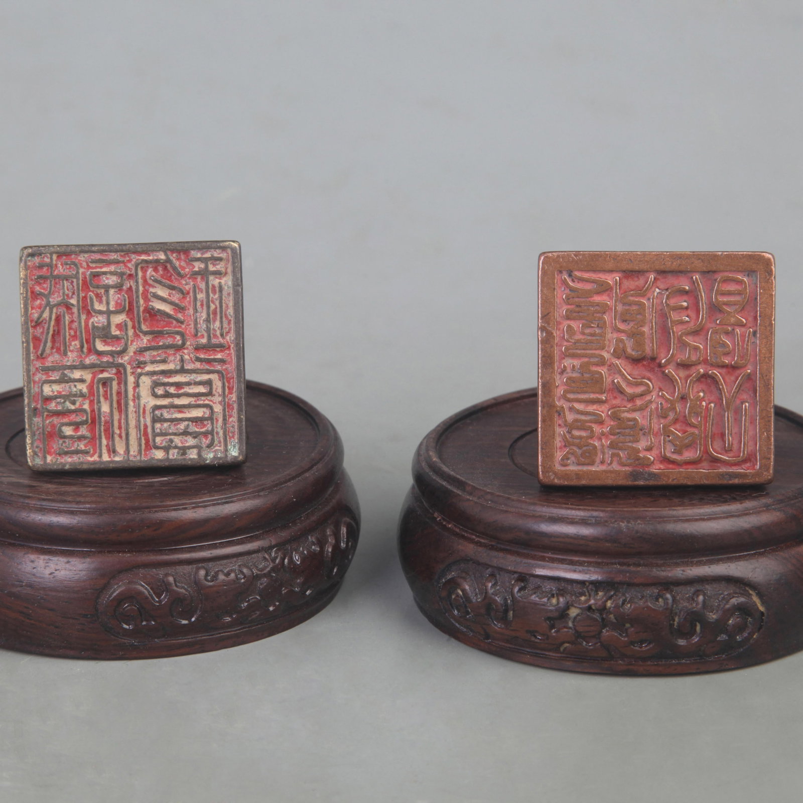 TWO ANTIQUE SQUARE SEALS - 5