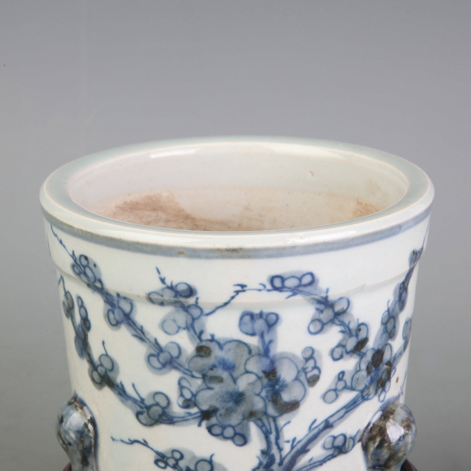 BLUE AND WHITE FLORAL PATTERN PORCELAIN FLOWER POT - 2