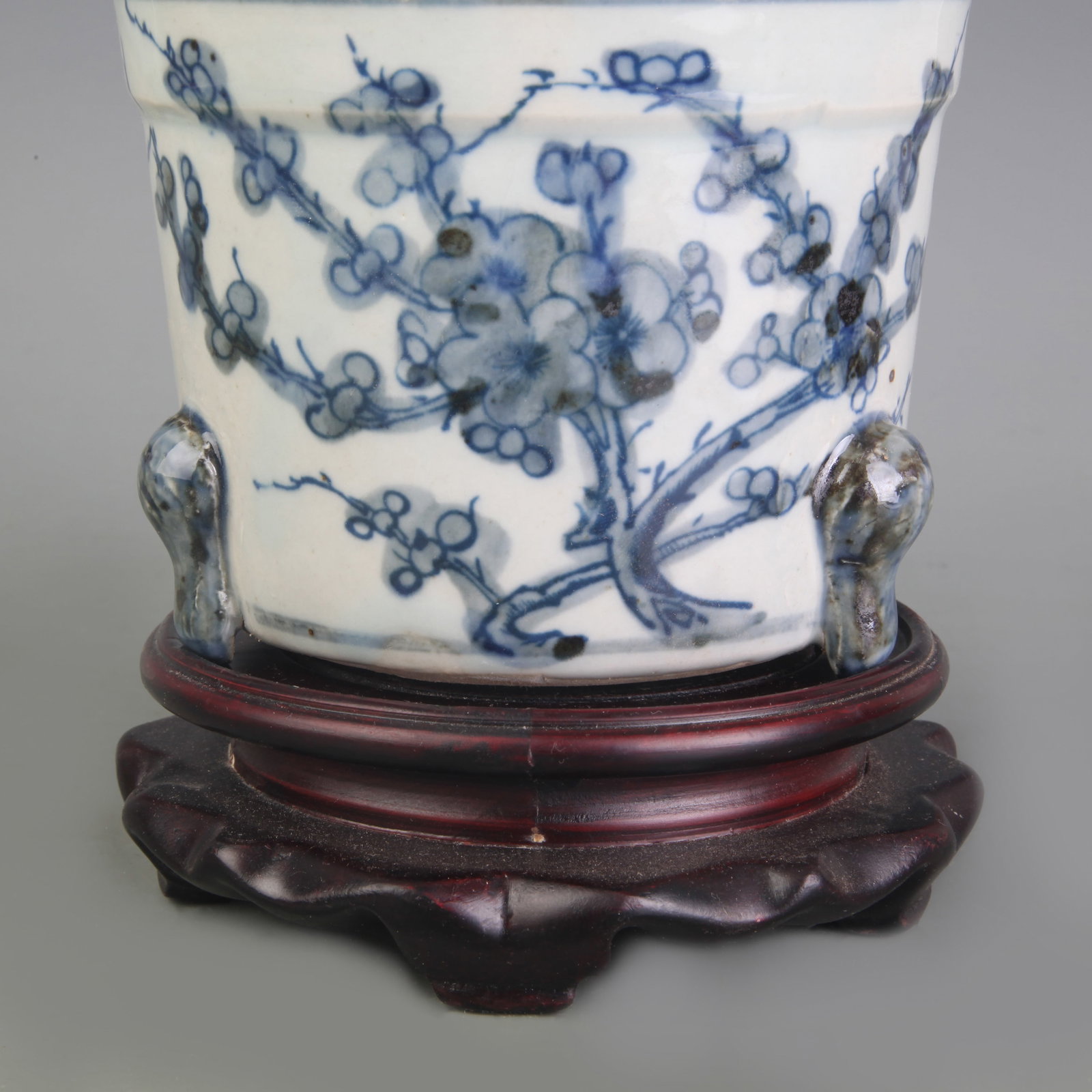 BLUE AND WHITE FLORAL PATTERN PORCELAIN FLOWER POT - 3