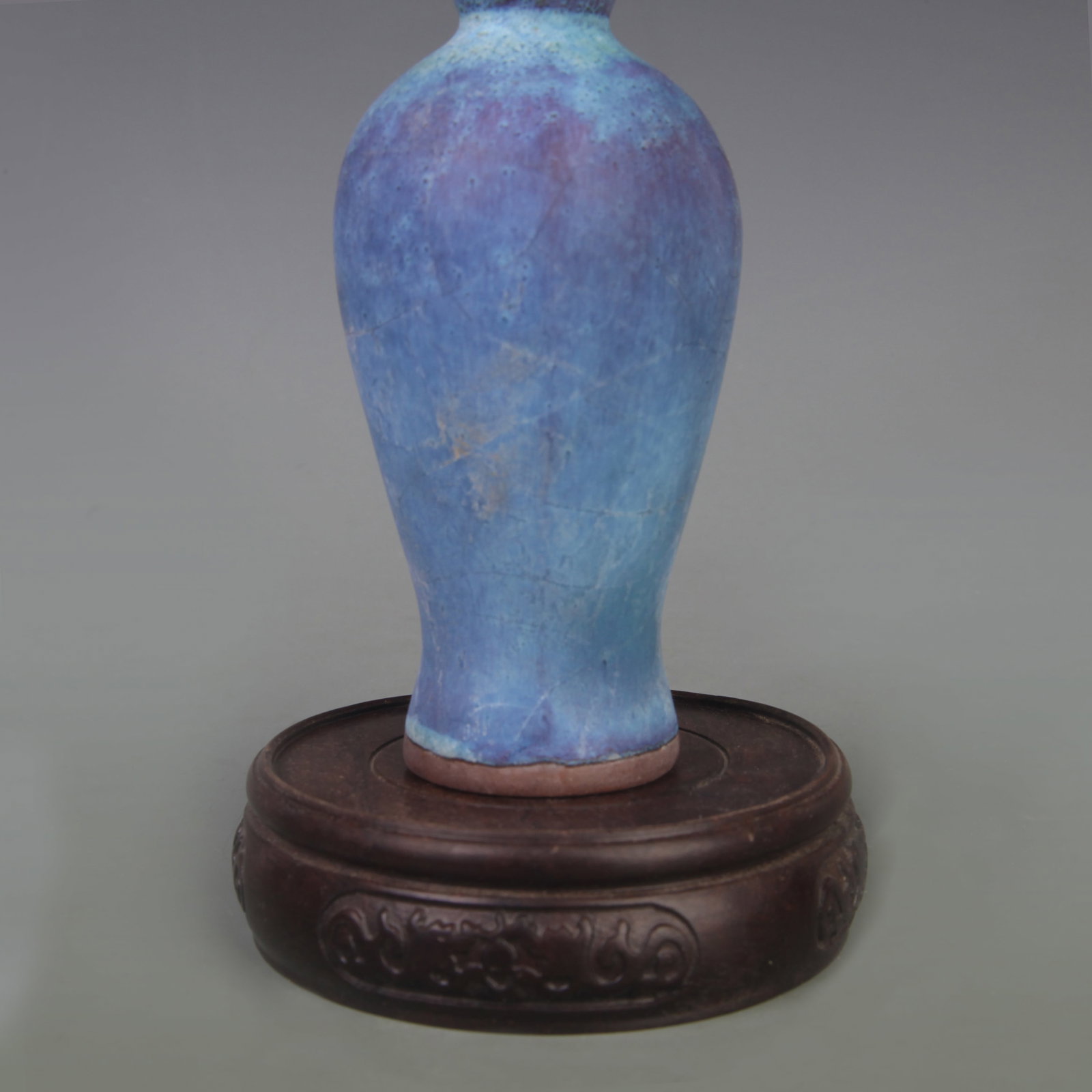 SMALL JUN WARE MEIPING VASE - 3