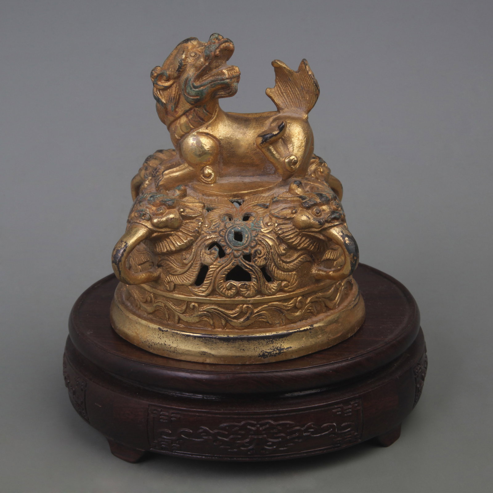 A FINE DRAGON PATTERN THREE FOOT INCENSE BURNER - 5