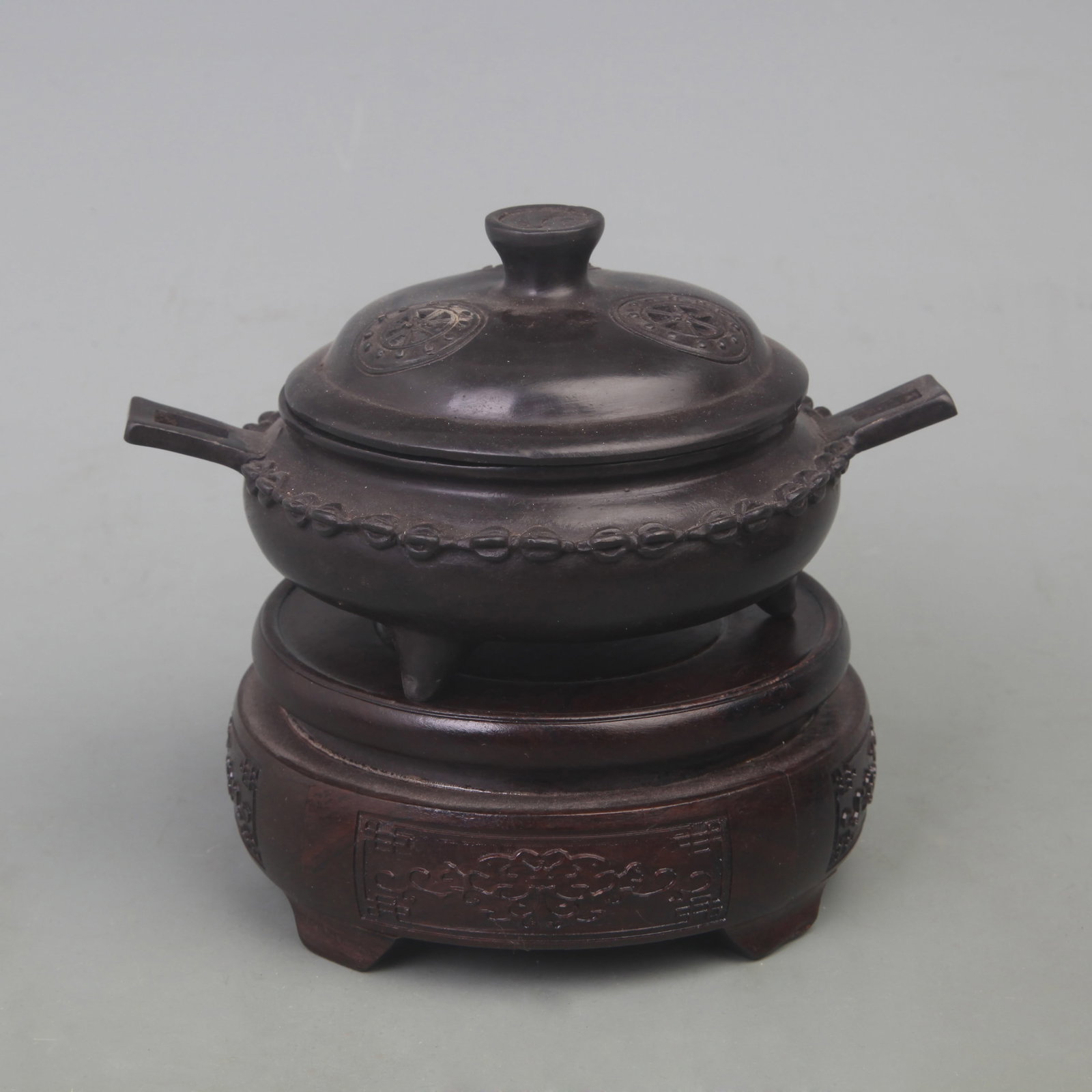 A BRONZE FU SHAN-STYLE INCENSE DIFFUSER WITH BAGUA PATTERNS - 5