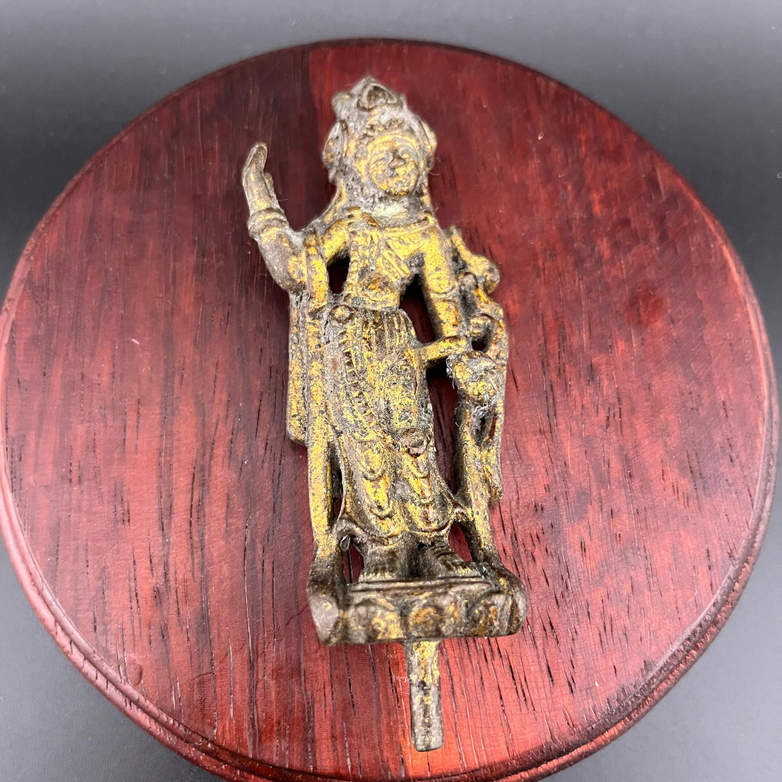 RARE SMALL GILT-BRONZE BODHISATTVA