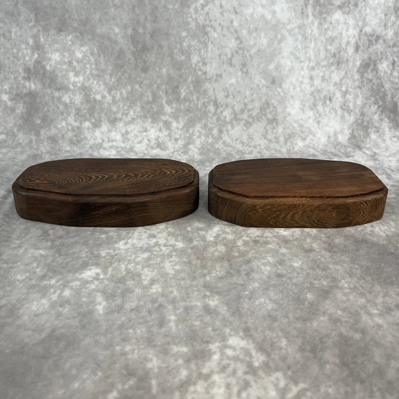 PAIR OF HARDWOOD MADE DISPLAY STAND