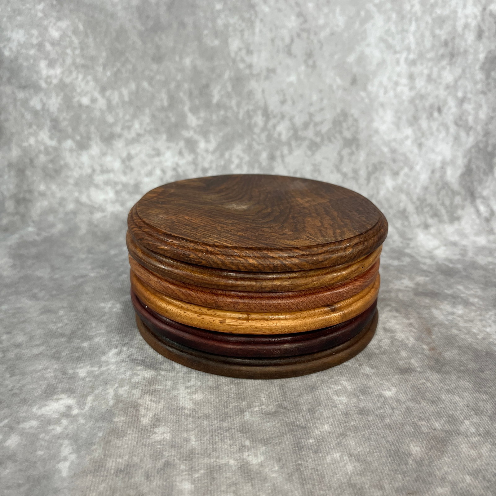GROUP OF HARDWOOD MADE DISPLAY STAND