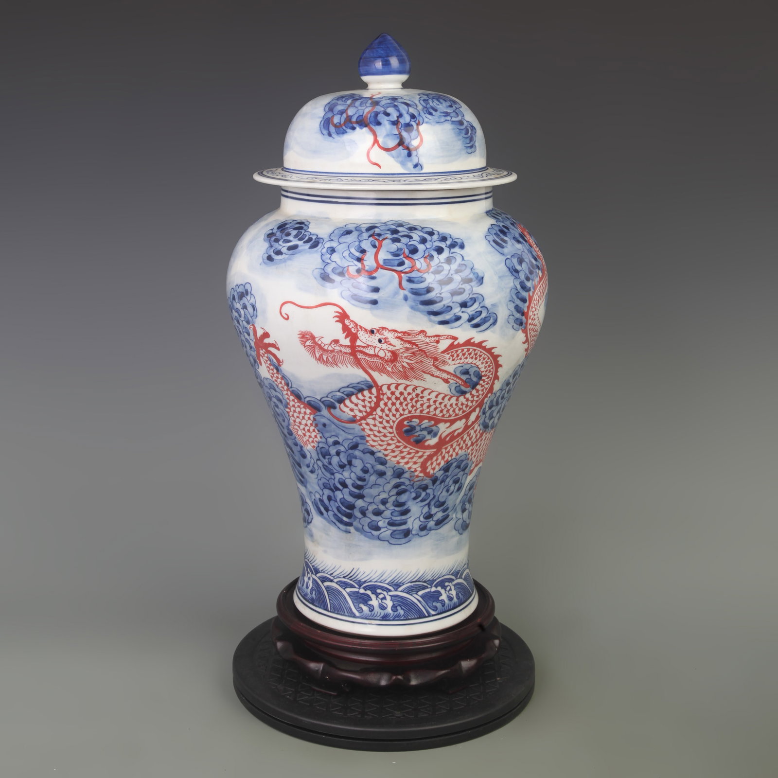 BLUE AND WHITE YOU LI HONG PATTERN GENERAL TYPE JAR