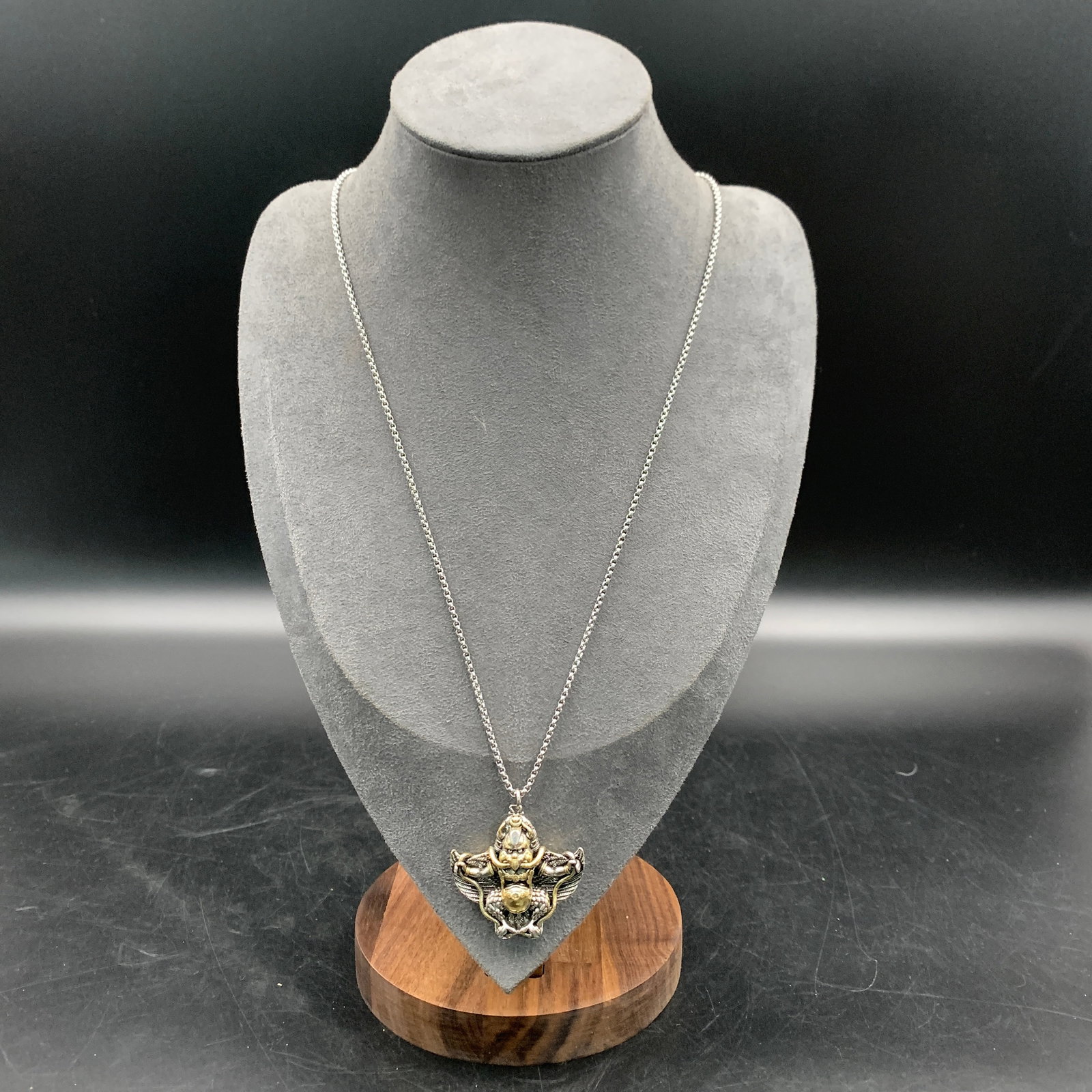 GARUDA WINGED DEITY PENDANT NECKLACE