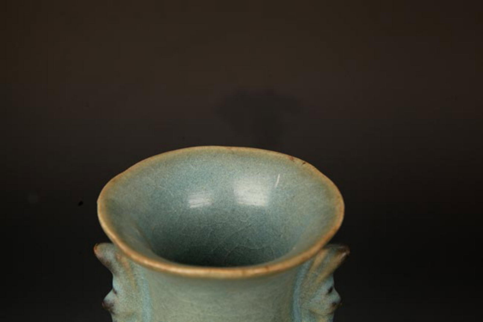 A JUN KILN DOUBLE EAR MELON SHAPE JAR - 2
