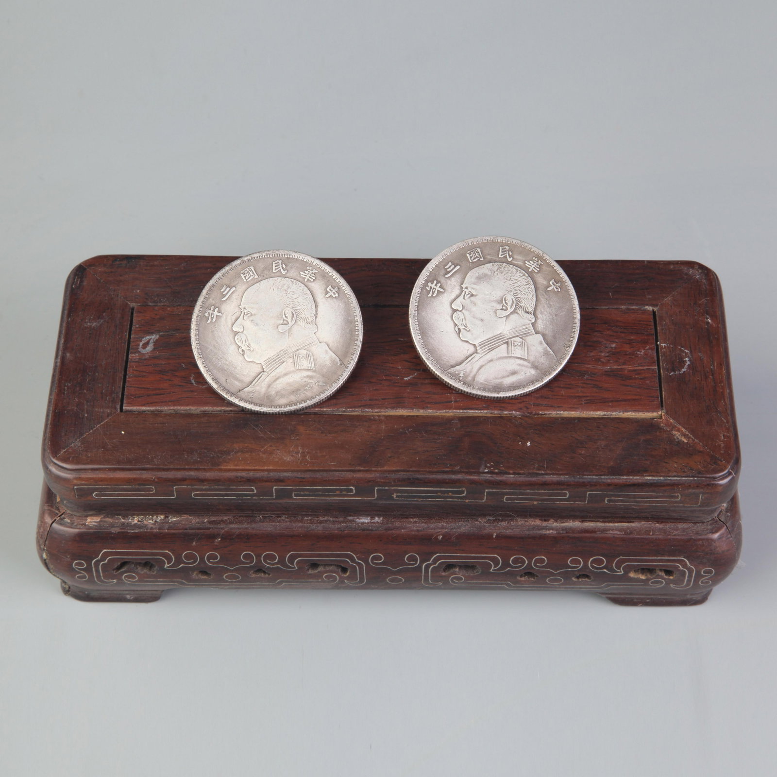 GROUP OF TWO FINE "YUAN SHIKAI" SILVER DOLLARS