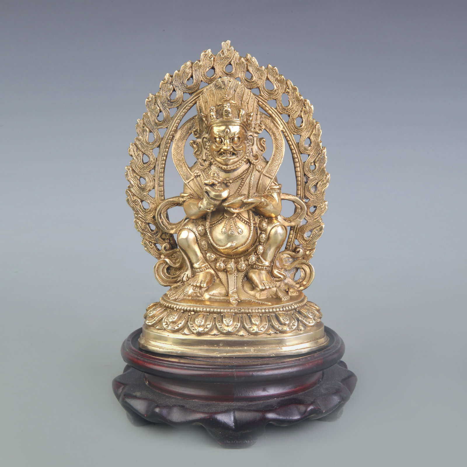 A FINE BRONZE FIGURE OF DHARMAPALA