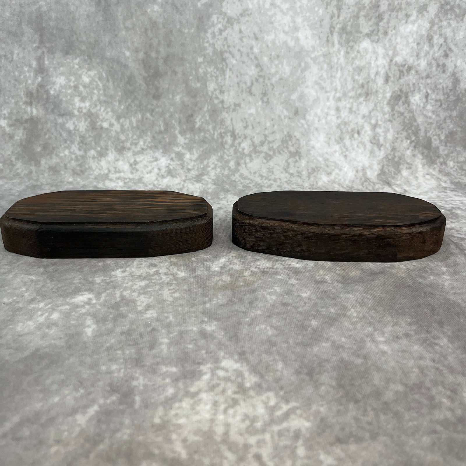 PAIR OF ROSEWOOD DISPLAY STAND