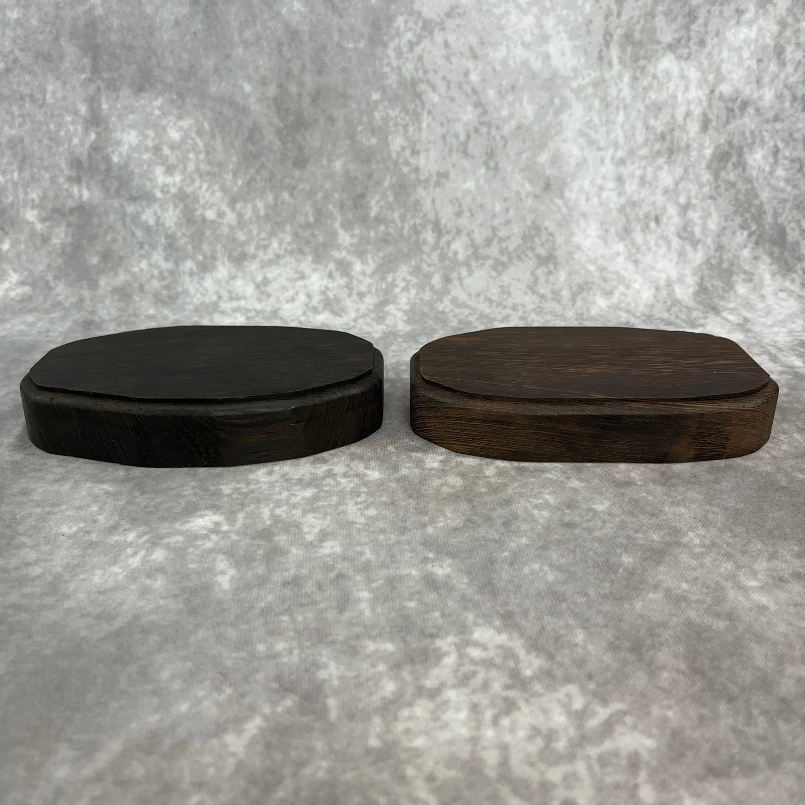 PAIR OF ROSEWOOD DISPLAY STAND