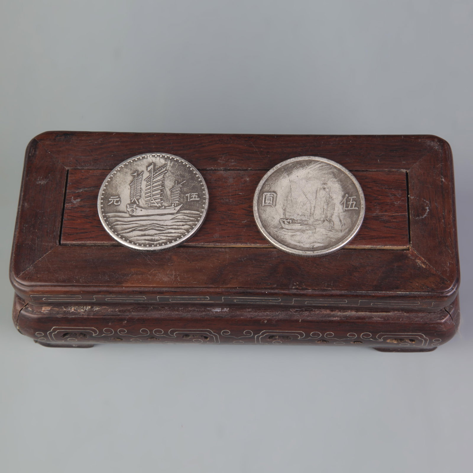 2 FIVE-YUAN REPUBLIC OF CHINA COINS