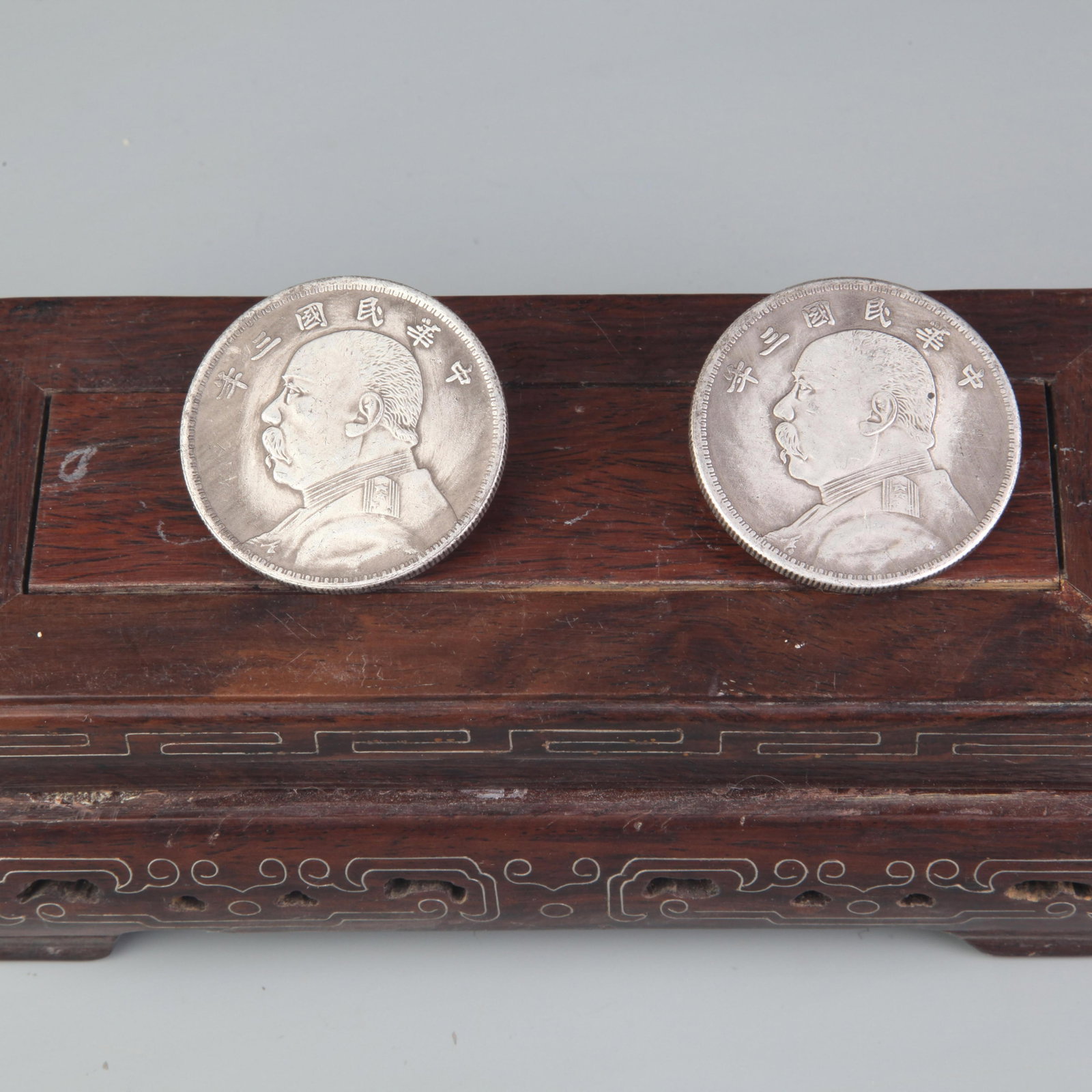 GROUP OF TWO FINE "YUAN SHIKAI" SILVER DOLLARS
