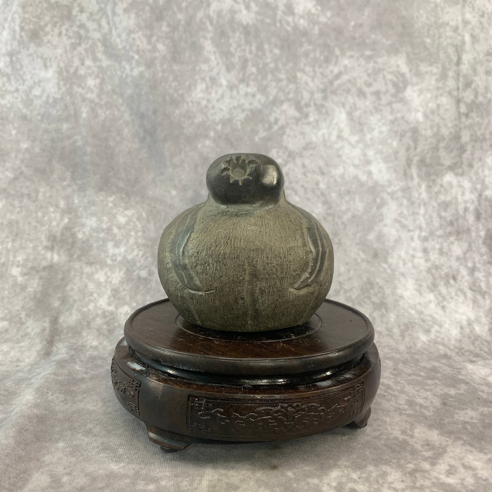 A FINE DOUBLE PEACH STYLE STONE WEIGHT - 4