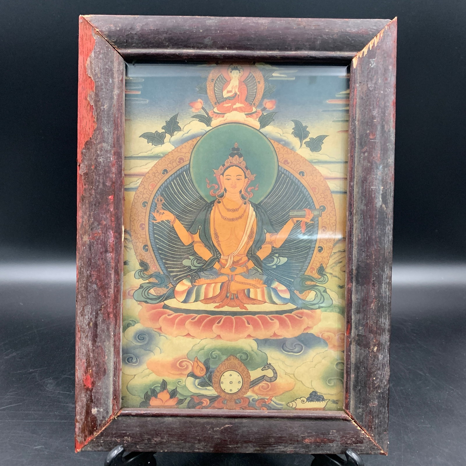 A FINE FRAMED HIMALAYAN THANGKA (TANGKA) PRAJNAPARAMITA PRINTS