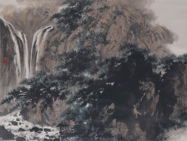 FU BAO SHI (ATTRIBUTED TO, 1904 - 1965): Moutain and River, 13.4 in x 17.3 in