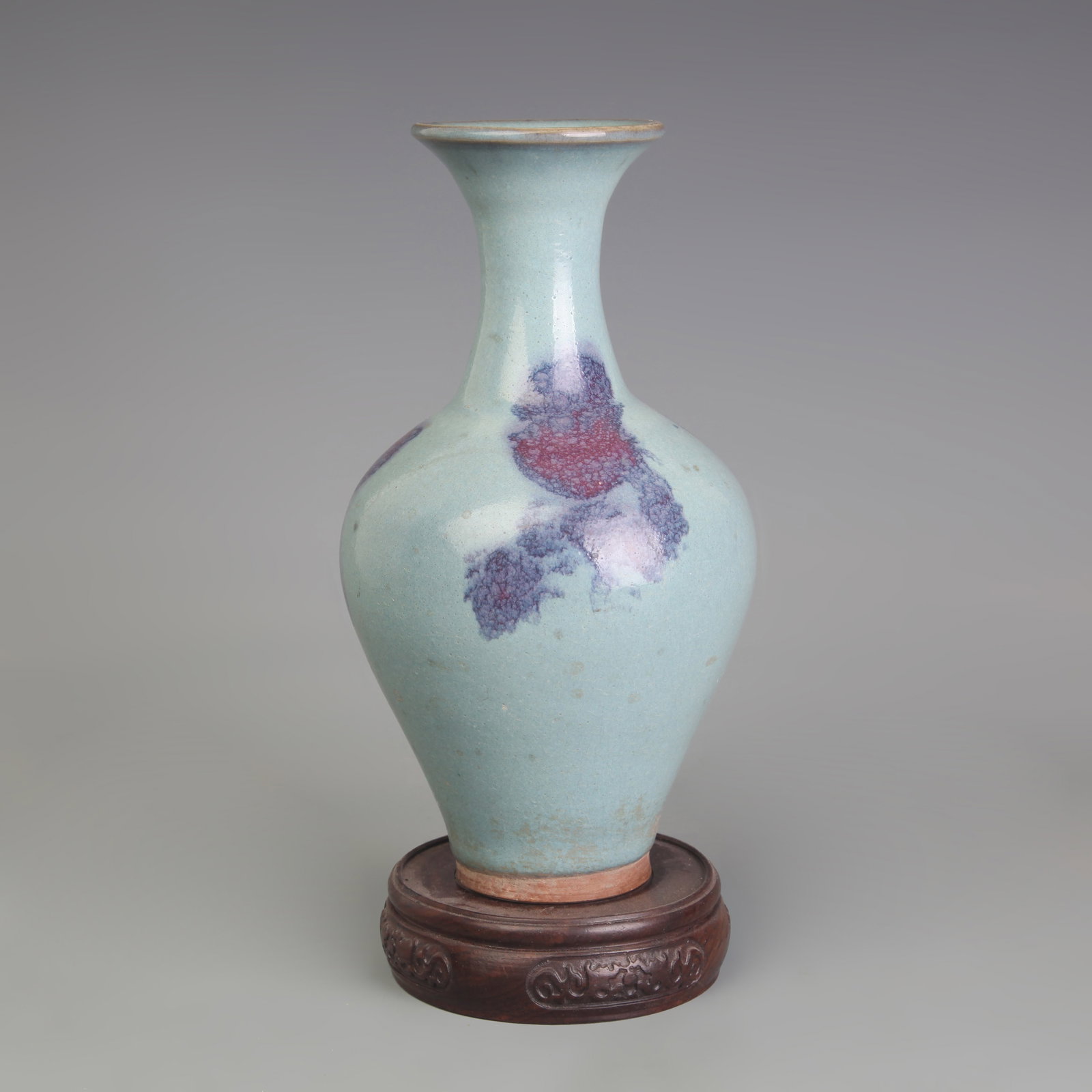 PAIR OF JUN WARE TRANSMUTATION-GLAZED VASES - 2