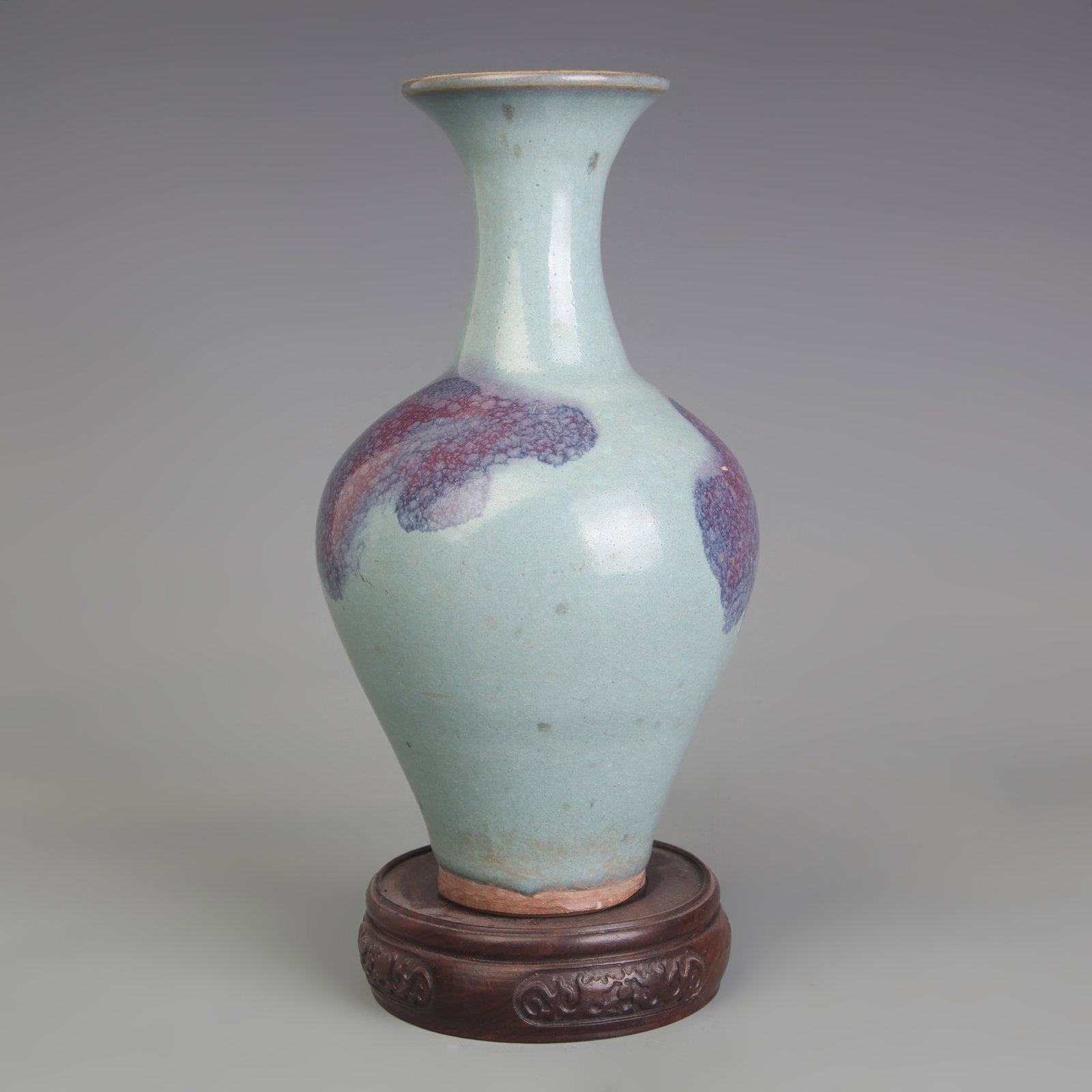 PAIR OF JUN WARE TRANSMUTATION-GLAZED VASES - 6