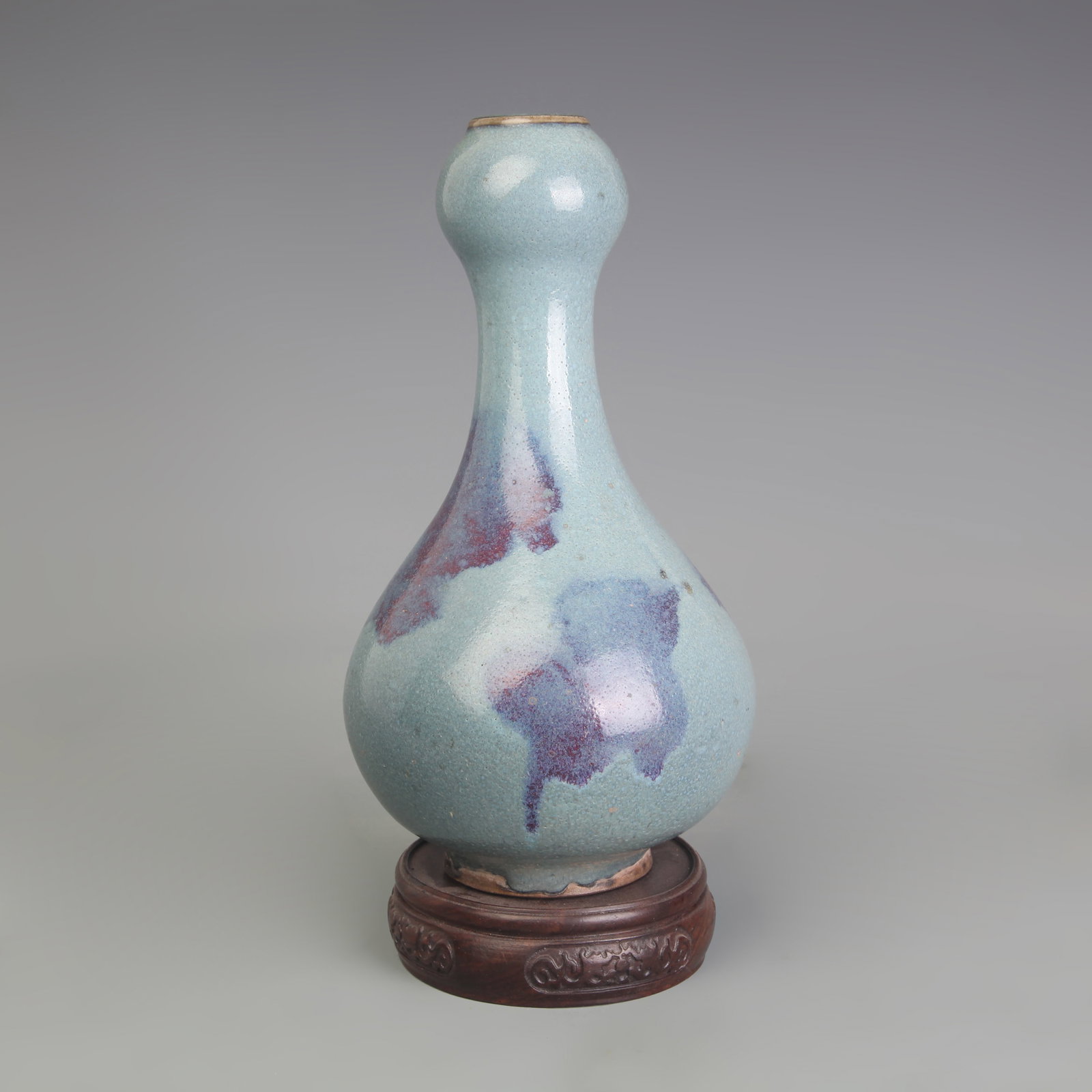 PAIR OF JUN WARE TRANSMUTATION-GLAZED VASES - 8