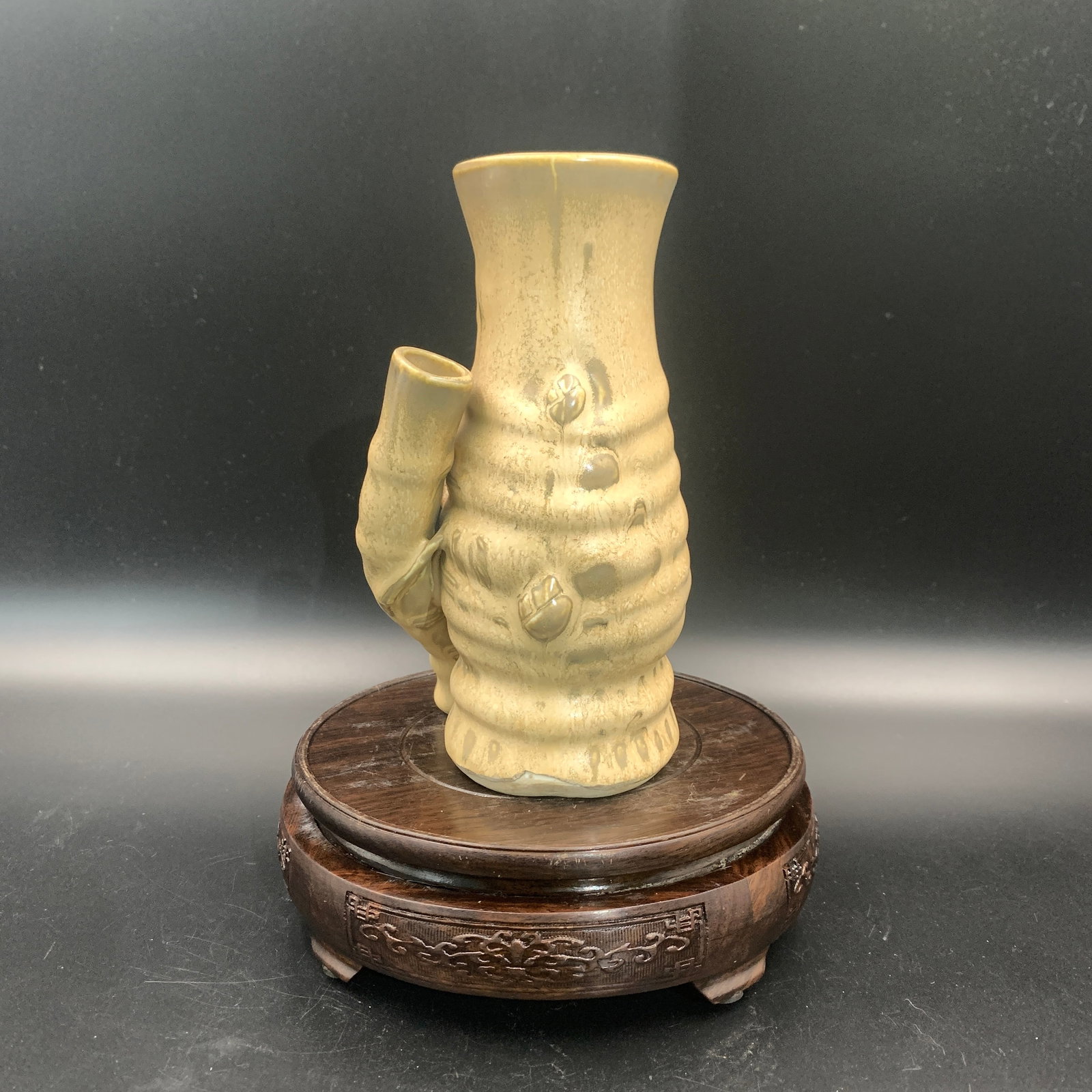 TEA-DUST GLAZED BAMBOO SHOOT VASE - 2