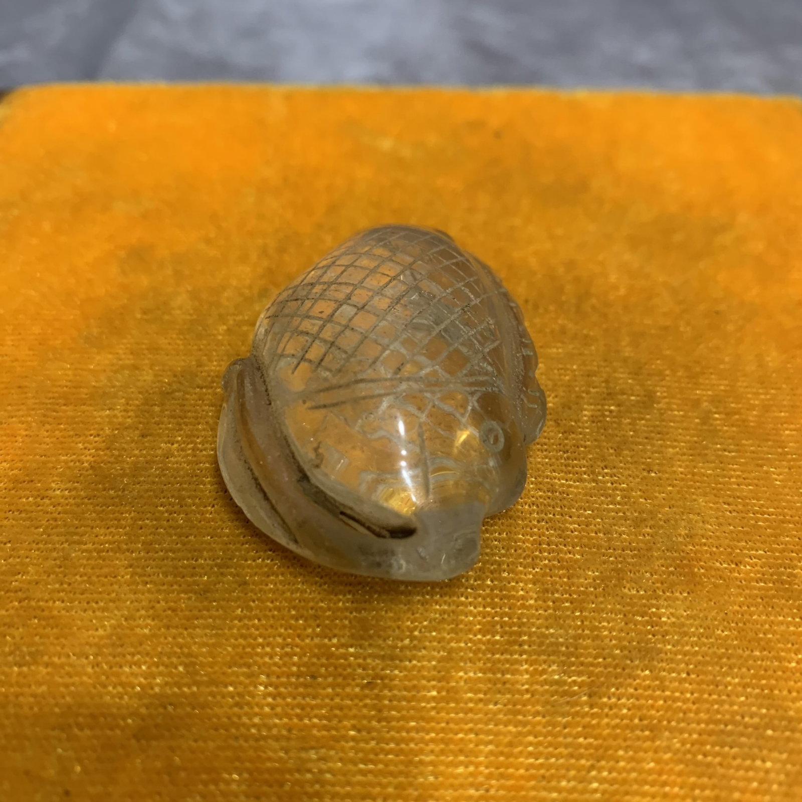 A SMALL GLASS MADE FISH FIGURE - 3