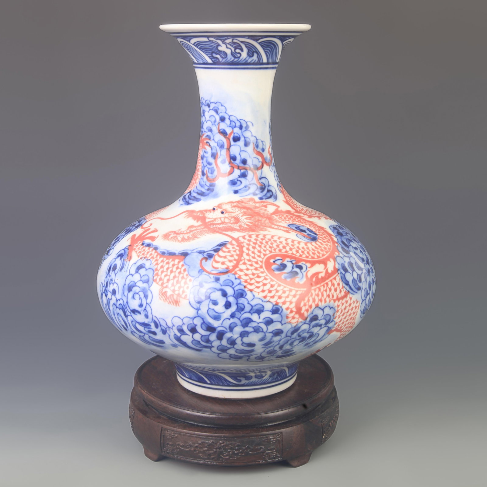 BLUE AND WHITE UNDERGLAZE-RED - 4