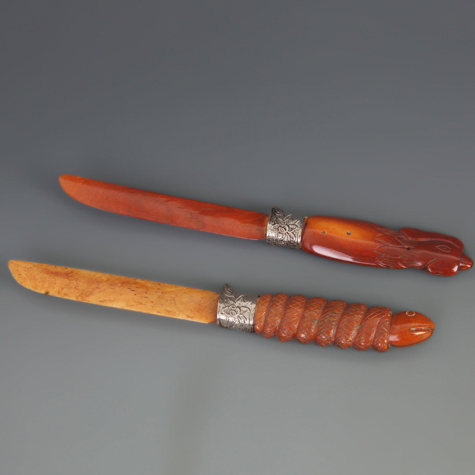 SET OF YAK BONE MADE SCHOLAR??? OBJECTS WITH PAPER KNIVES (1 of 5)