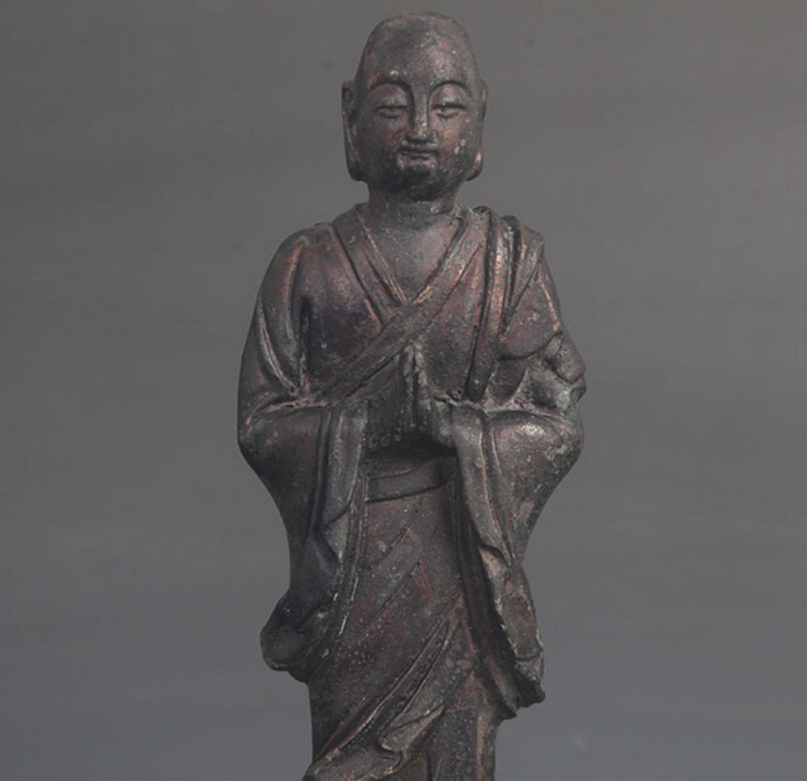 A FINE BRONZE ARHAT STATUE - 2