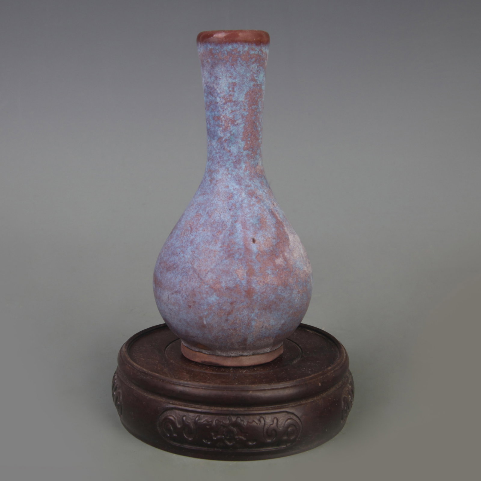 A FINE JUN KILN SMALL GLOBULAR VASE - 4