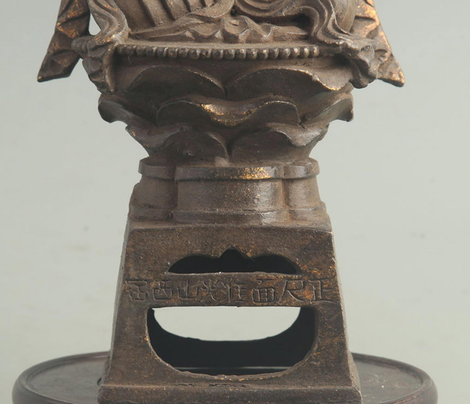 GILT BRONZE TIBETAN PROTECTOR DEITY STATUE - 3