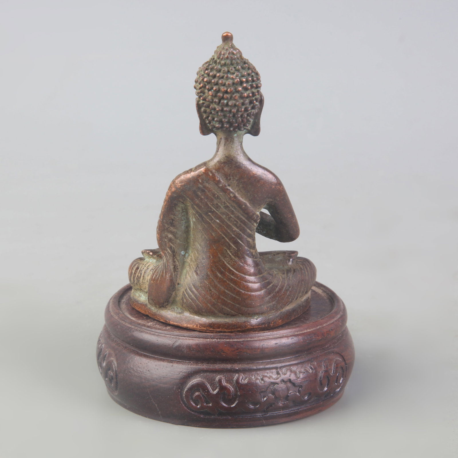 A FINE SMALL BRONZE BUDDHA STATUE - 4