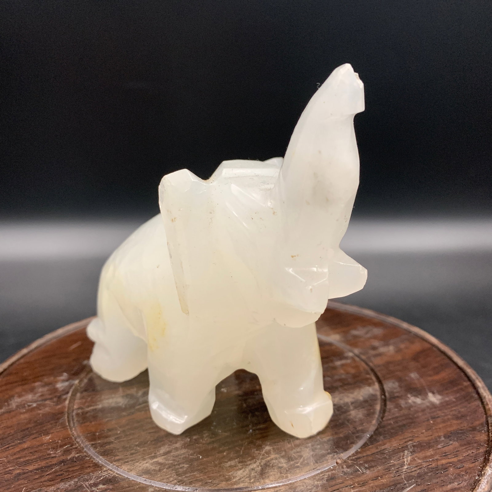 A FINE JADE MADE ELEPHANT FIGURE - 2