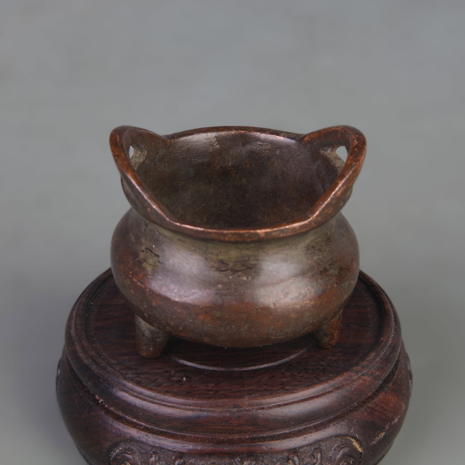 TRIPOD SMALL INCENSE BURNER WITH BRIDGE EARS - 2