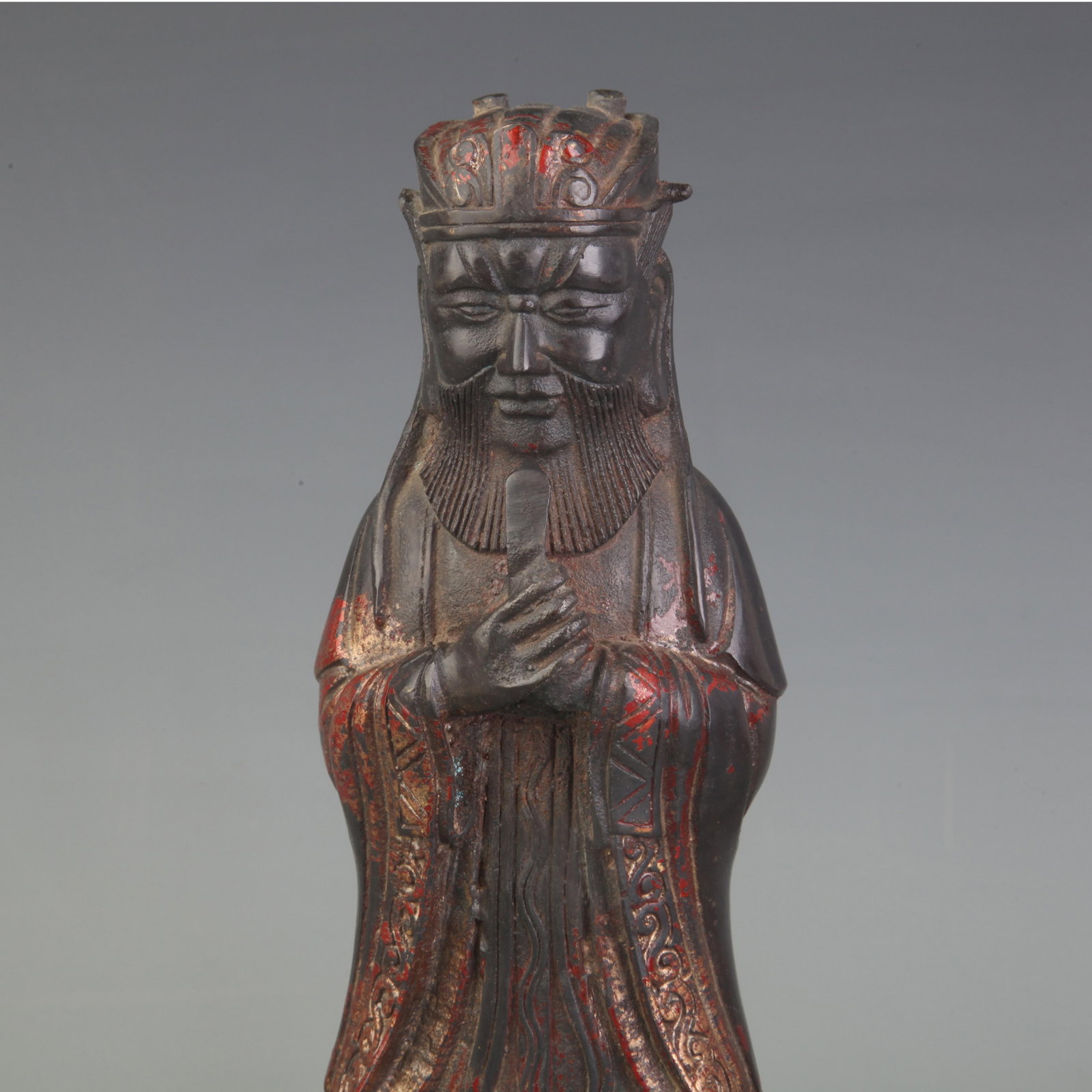 A FINE BRONZE OFFICIAL FIGURE - 2