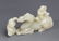 A FINELY CARVED GREENISH WHITE JADE DECORATION - 2