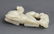 A FINELY CARVED GREENISH WHITE JADE DECORATION - 4