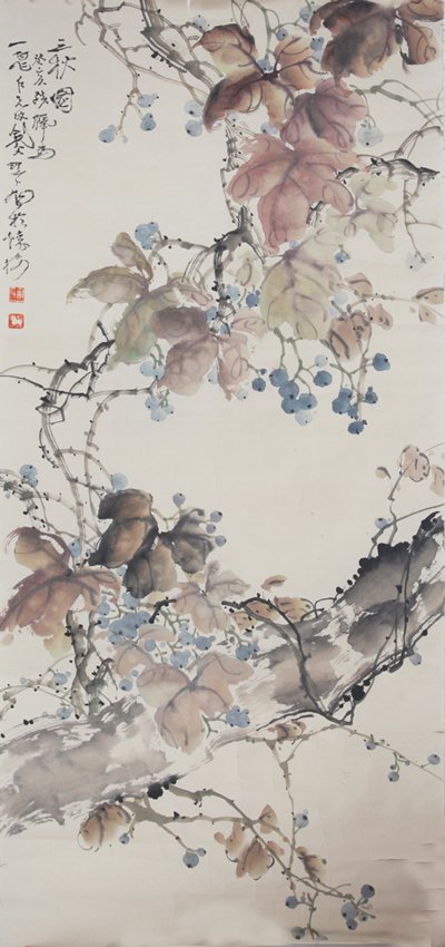 GAO JIAN FU (ATTRIBUTED TO, 1879 - 1951): The Flower, 40.9 in × 19.3 in