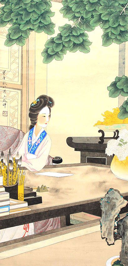 A WANG SHU HUI PAINTING, ATTRIBUTED TO: Modern, High:34.00 inch x Width:16.5 inch