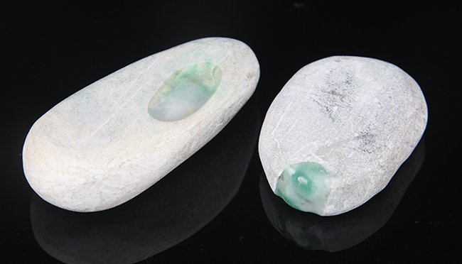 GROUP OF TWO RAW JADEITE STONE (1 of 5)