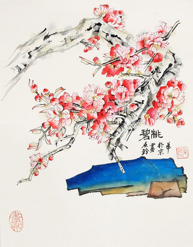 A ZHANG QING LING CHINESE PAINTING, ATTRIBUTED TO: Contemporary, H:13.00 in×W:10.00 in