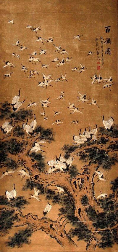 A FINE CHINESE PAINTING ATTRIBUTED TO CHEN QUAN (1 of 4)